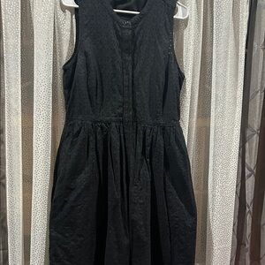 J. Crew Factory Black Sleeveless Midi Dress
